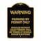 Signmission Warning Parking by Permit Vehicles w/o Valid Permits Towed Vehicl Alum, 18" x 24", BG-1824-22714 A-DES-BG-1824-22714 - alternate 1